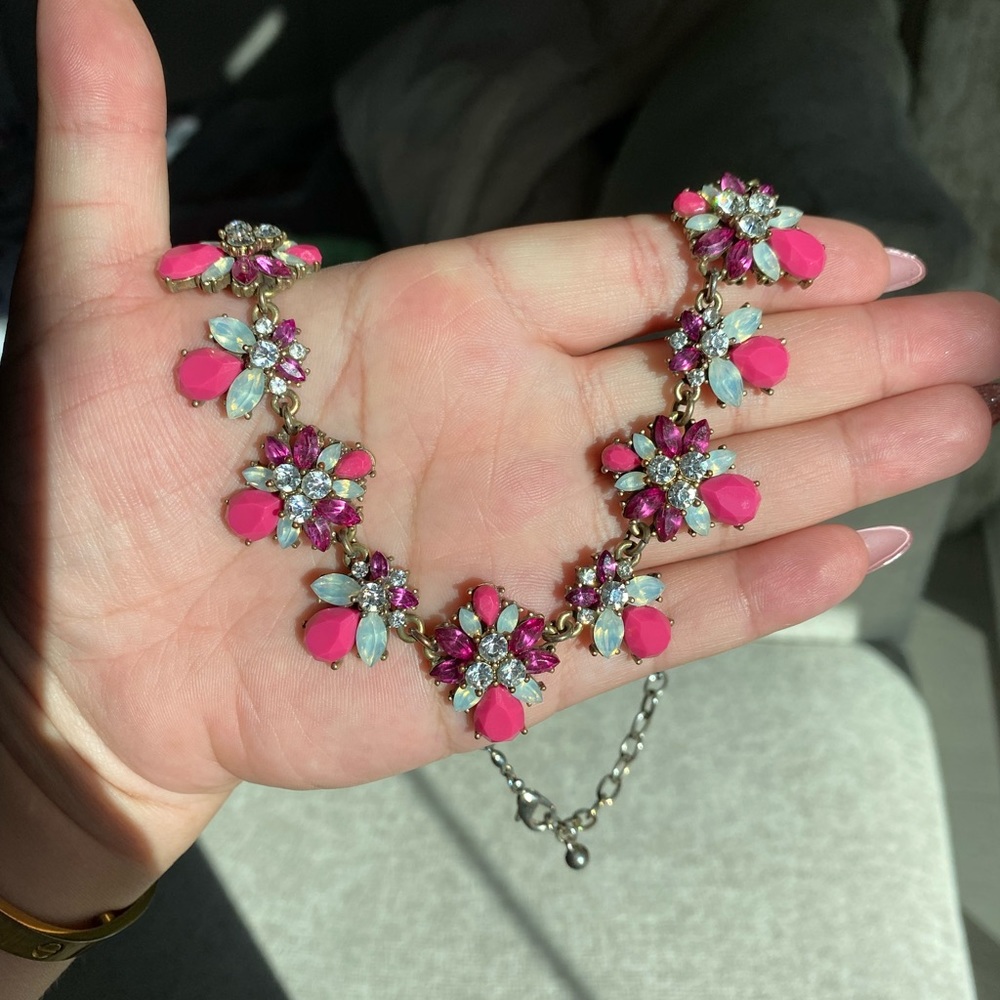 Pink statement necklace